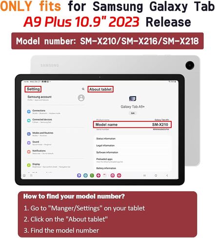 حافظة AVAWO للأطفال لهاتف Samsung Galaxy Tab A11+ Plus/A9+ Plus مقاس 11 بوصة، مع حزام، مقبض خفيف الوزن مقاوم للصدمات موديل 2025/2023 مع حبل، أزرق in Kuwait