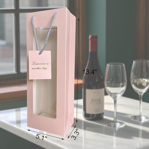 hansware 2pcs النبيذ هدية حقيبة أكياس النبيذ لزجاجات النبيذ الهدايا ورقة أكياس هدية زجاجة مع مقابض لعيد الحب، الزفاف، عيد الفصح، عيد الميلاد، استحمام الطفل، حفلة عيد ميلاد، أخضر 14 in Kuwait