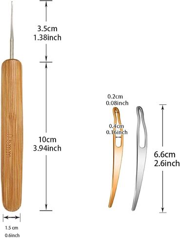 5 Pieces Dreadlock Crochet Hooks Tool Set for Hair, 0.5mm in Kuwait