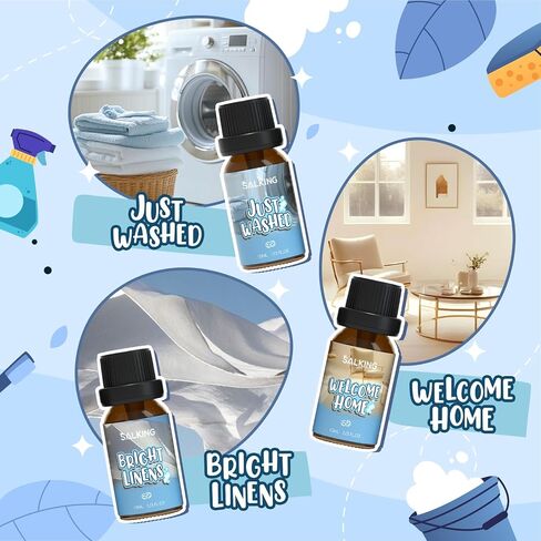 SALKING Limited Edition Valentine Fragrance Oil Set, Diffuser Oil Essential Oils Gift Set for Candle Making Scents - Red Rose, Be Mine, Chocolate Truffles, Sweet Love, Cocktail, Strawberry Shortcake in Saudi Arabia