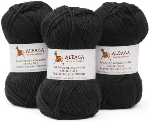Blend Alpaca Yarn Wool 2 Skeins 200 Grams DK Weight - Heavenly Soft and Perfect for Knitting and Crocheting (Charcoal Gray, DK Weight) in Kuwait