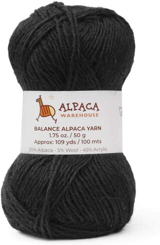 Blend Alpaca Yarn Wool 2 Skeins 200 Grams DK Weight - Heavenly Soft and Perfect for Knitting and Crocheting (Charcoal Gray, DK Weight) in Kuwait