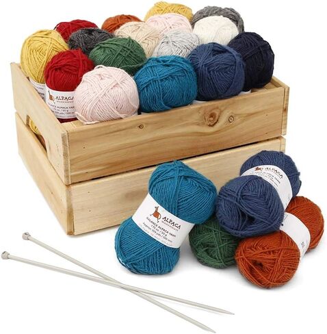 Blend Alpaca Yarn Wool 2 Skeins 200 Grams DK Weight - Heavenly Soft and Perfect for Knitting and Crocheting (Charcoal Gray, DK Weight) in Kuwait