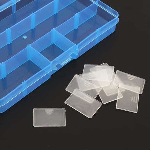 OriGlam 1pcs 17x10CM Plastic Organizer Storage Box with Adjustable Dividers, Jewelry Storage Container Box for Office Supplies Beads Crafts Fishing Tackles (Transparent) in Kuwait