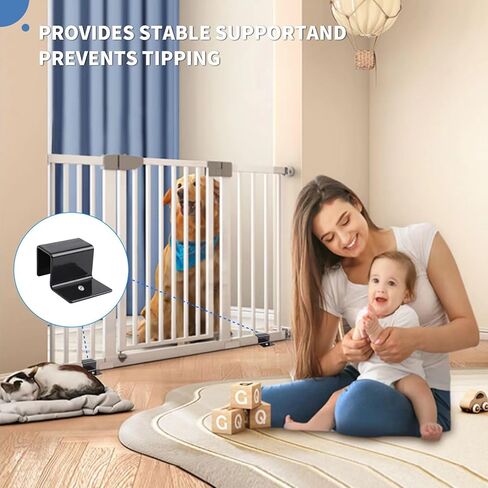 ملحقات تقوية مرساة تثبيت الأرضية من Yohong Baby Gate، حماية أقدام داعمة لبوابة الحيوانات الأليفة، مجموعة من 4 قطع، تصميم بسمك 0.78 بوصة، اختيار جيد لتعزيز بوابة الكلاب in Kuwait