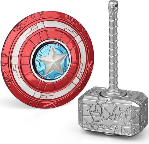 Transformable Fidget Spinner, Metal Hand Hammer Fidgit Toy for Kids Adults, Cool Shield Chain Fingertip Gyro Stress Relief Cube for Office, Stocking Stuffer Gifts for Christmas New Year 2 Pack in Kuwait