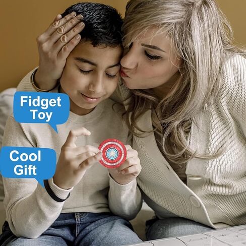 Transformable Fidget Spinner, Metal Hand Hammer Fidgit Toy for Kids Adults, Cool Shield Chain Fingertip Gyro Stress Relief Cube for Office, Stocking Stuffer Gifts for Christmas New Year 2 Pack in Kuwait