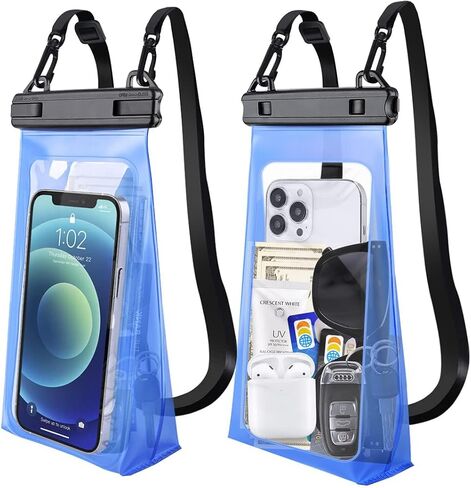 Large Capacity Waterproof Phone Pouch Floating, Waterproof Bag Case for iPhone 15 14 Pro Max 13 12 11 X XR 8 Plus Samsung Up to 6.9'', IPX8 Water Proof Phone Dry Bag for Boating Swimming Kayaking in Kuwait