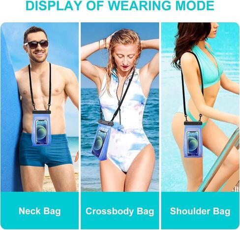 Large Capacity Waterproof Phone Pouch Floating, Waterproof Bag Case for iPhone 15 14 Pro Max 13 12 11 X XR 8 Plus Samsung Up to 6.9'', IPX8 Water Proof Phone Dry Bag for Boating Swimming Kayaking in Kuwait