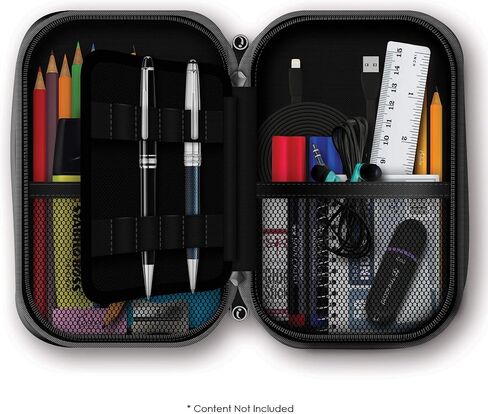 iScholar iQ+ Jumbo Expandable Pencil Pouch, 3 Pockets, Coral (55035-CO) in Kuwait
