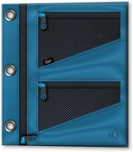 iScholar iQ+ Jumbo Expandable Pencil Pouch, 3 Pockets, Coral (55035-CO) in Kuwait