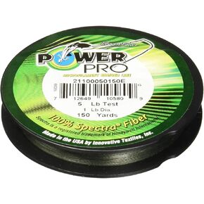 Power Pro 21100050100V Fiber Fishing Line, 5 lb/100 yd, Red