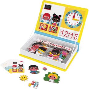 Janod MagnetiBook 120 pc Magnetic 4 Seasons Game - Travel/Storage Case Included - Ages 3+ - J02721