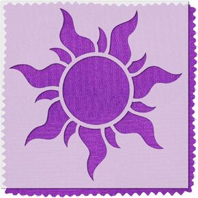 استنسل Stop Tangled Rapunzel Sun Stencil - قابل لإعادة الاستخدام للمشروعات اليدوية، والرسم، والحرف اليدوية - 14 مل من بلاستيك مايلر - 6 عبوات (2 بوصة، 3 بوصة، و4 بوصة، 2 لكل واحدة)