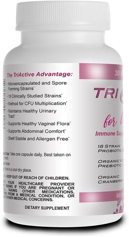 Essential Source Triactive Biotics for Women - Probiotics for Women with 18 Strains, Organic VitaFiber Prebiotic & Cranberry to Digestive Support, Immune Defense, Urinary, Vaginal Health - 30 Capsules in Saudi Arabia