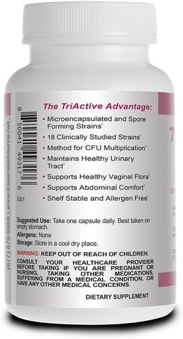 Essential Source Triactive Biotics for Women - Probiotics for Women with 18 Strains, Organic VitaFiber Prebiotic & Cranberry to Digestive Support, Immune Defense, Urinary, Vaginal Health - 30 Capsules in Saudi Arabia