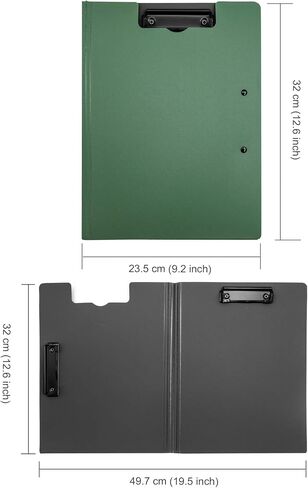 souG A4 Size Foldable Clipboards, 4 Pcs 360 Degree Cover Clipboard File Folder, Perfect Clipboard for Private Documents, Office, Medical Field, School (4 Colors, Double Clip) in Saudi Arabia