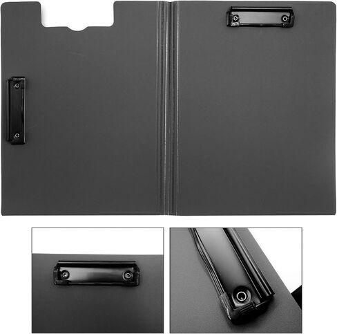 souG A4 Size Foldable Clipboards, 4 Pcs 360 Degree Cover Clipboard File Folder, Perfect Clipboard for Private Documents, Office, Medical Field, School (4 Colors, Double Clip) in Saudi Arabia