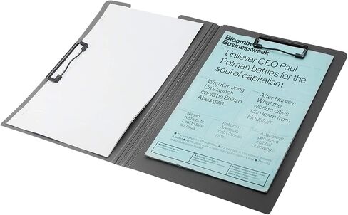 souG A4 Size Foldable Clipboards, 4 Pcs 360 Degree Cover Clipboard File Folder, Perfect Clipboard for Private Documents, Office, Medical Field, School (4 Colors, Double Clip) in Saudi Arabia