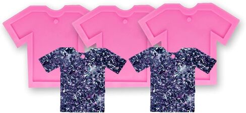 3pc Nurse Shirt Resin Keychain Molds, Silicone Grippy Shirt Scrub with Heart Phone Grip Mold with 10Pc Key Ring (DY0332+DY0398+DY1051+PJ) in Kuwait