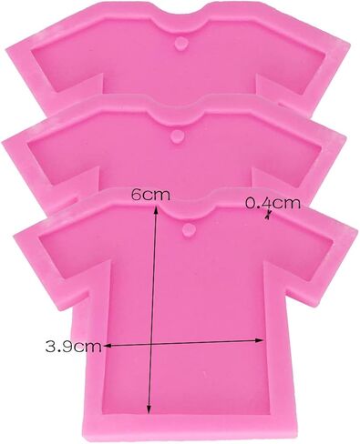 3pc Nurse Shirt Resin Keychain Molds, Silicone Grippy Shirt Scrub with Heart Phone Grip Mold with 10Pc Key Ring (DY0332+DY0398+DY1051+PJ) in Kuwait