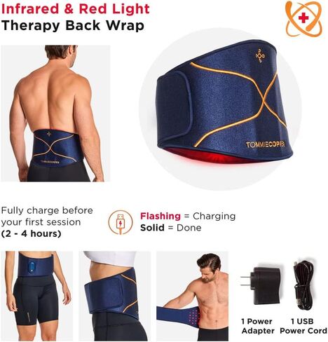 Tommie Copper Infrared Neck Wrap, Unisex, Men & Women | Rechargeable & Adjustable Red Light Therapy Support for Muscle Aches, Stiffness & Recovery in Saudi Arabia