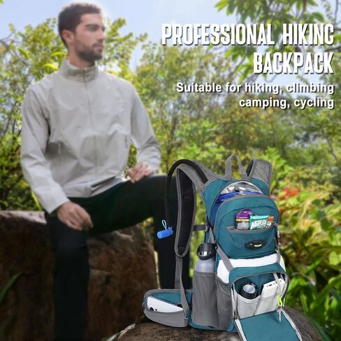 N NEVO RHINO Hydration Backpack, 18L Hiking Backpack with 3L Water Bladder | Multipurpose Water Backpack High Flow Bite, Insulated Hydration Pack Ideal for Hiking and Cycling in Kuwait
