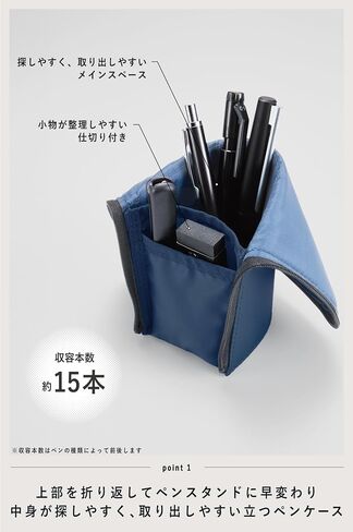 KOKUYO Neo Critz Pen Case, Regular Size, Blue x Navy, Japan Import (F-VBF180-3) in Saudi Arabia