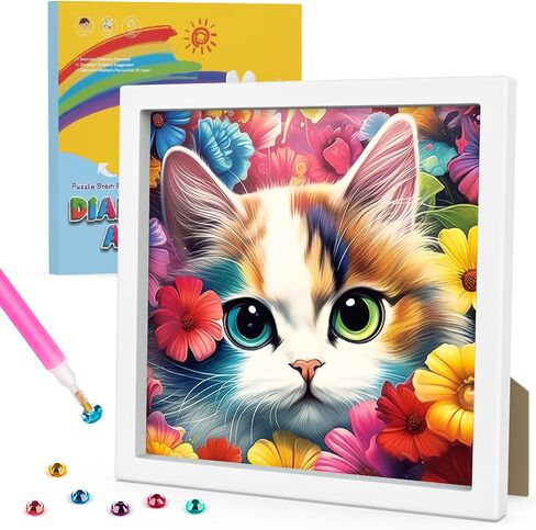 Genius maker Diamond Art Kits with Frame, 5D Diamond Art Kits, Unicorn Diamond Gem Art for Girls Boys, Diamond Dots Kits, Painting Arts and Crafts for Home Wall Decor(7x7inch) in Kuwait