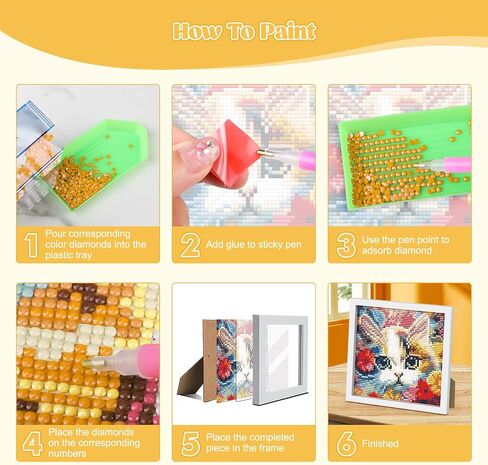 Genius maker Diamond Art Kits with Frame, 5D Diamond Art Kits, Unicorn Diamond Gem Art for Girls Boys, Diamond Dots Kits, Painting Arts and Crafts for Home Wall Decor(7x7inch) in Kuwait