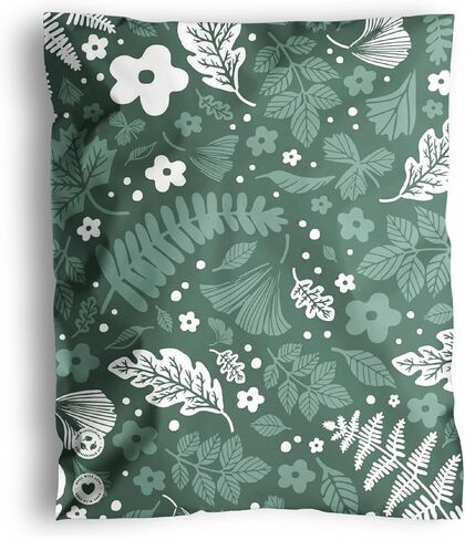 رسائل بريدية قابلة للتحلل البيولوجي من إمباك - 25 حزمة مقاس 10 × 33 سم - مظاريف شحن ذاتية الغلق للشركات الصغيرة - حقائب بريدية مطبوعة ومقاومة للماء - مقاومة للتمزق والثقب - ياقوتي دائم الخضرة in Kuwait