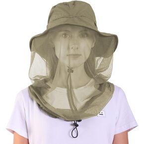 ayamaya Mosquito Head Net Hat for Men Women Sun Hats Wide Brim