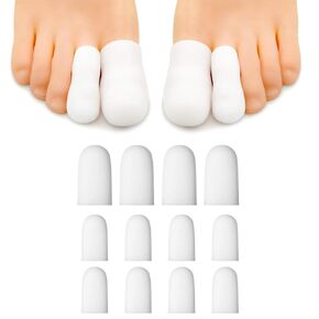 Toe Protectors, 12 Count Silicone Toe Caps to Cushion Toe Blister, Corn, Callus, Great for Running, Walking, Stop Toe Pain