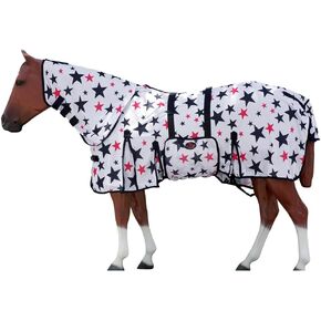 HILASON 72 Inches Horse Fly Sheet With Neck Cover Ultra Violet Rays Protect Mesh Bug Mosquito Summer Spring | Fly Sheet | Horse Turnout Sheet | Fly Sheet for Horses | Bug and Mosquito Protection | Fly in Saudi Arabia