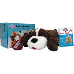 SmartPetLove Original Snuggle Puppy Heartbeat Stuffed Dog Toys. Dog Plush for Anxiety Relief, Calming Aid, and Puppy Toy for Behavioral Training in Sleeping Biscuit