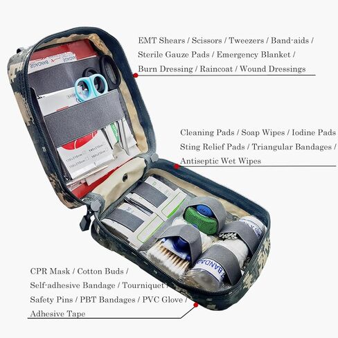 EMT الحقيبة MOLLE Ifak الحقيبة التكتيكية MOLLE الطبية الإسعافات الأولية حقيبة متعددة الاستخدامات الأحمر Carlebben in Kuwait