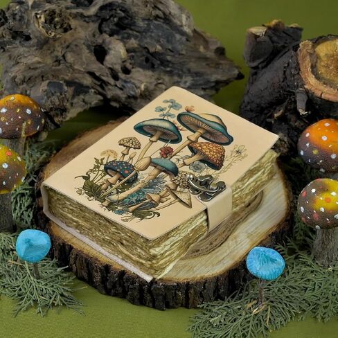 Vintage Mushroom Journal-Aesthetic Botanical Themed Notebook-Beautiful Retro Book of Shadows Journal Sketchbook-Cute Mushroom Gifts Women Grimoire 200 Pages in Kuwait