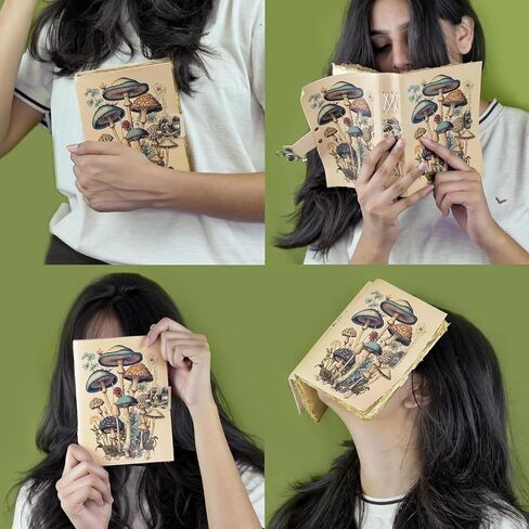 Vintage Mushroom Journal-Aesthetic Botanical Themed Notebook-Beautiful Retro Book of Shadows Journal Sketchbook-Cute Mushroom Gifts Women Grimoire 200 Pages in Kuwait