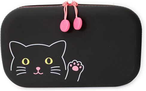 LIHITLAB PuniLabo Zipper Pouch, 7.5" × 1.5", Gray Cat (A7716-4) in Kuwait