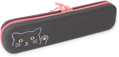 LIHITLAB PuniLabo Zipper Pouch, 7.5" × 1.5", Gray Cat (A7716-4) in Kuwait