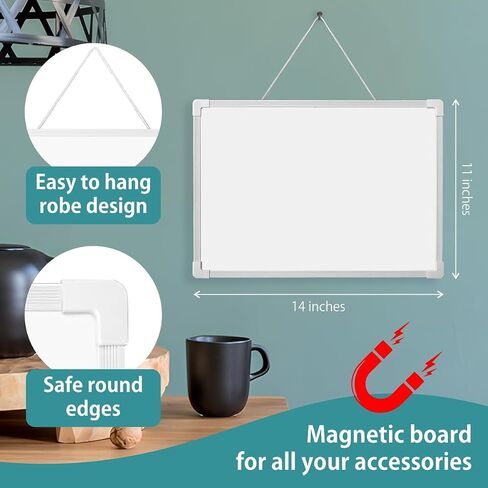 Dry Erase Board 9 x 12 Small White Board Magnetic White Board Dry Erase with Marker, 2 Pack Double Sided Small White Board Dry Erase, Dry Erase Board for Kids, Mini White Board Small in Kuwait