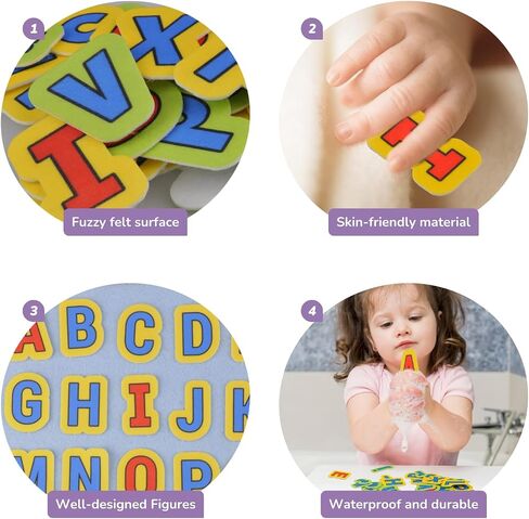 CHEFAN Felt Letters Alphabet for Kids, Felt Board Letter Pieces, Flannel Board Pieces, Precut Felt Story Pieces, 104 Pieces ABC Upper Lowercase Letters for Preschool Homeschool Learning in Kuwait