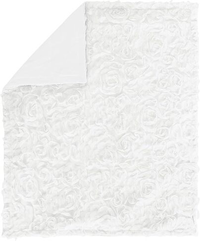 Sweet Jojo Designs Pink Floral Rose Baby Girl Blanket Receiving Security Swaddle for Newborn or Toddler Nursery Car Seat Stroller Soft Minky - Solid Light Blush Flower Elegant Boho Shabby Chic Luxury in Saudi Arabia
