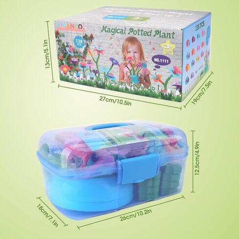 BIRANCO. Flower Garden Building Toys - Build a Bouquet Floral Arrangement Playset for Toddlers and Kids Gifts Age 3, 4, 5, 6 Year Old Girls, Educational STEM Toy (120 PCS) in Saudi Arabia