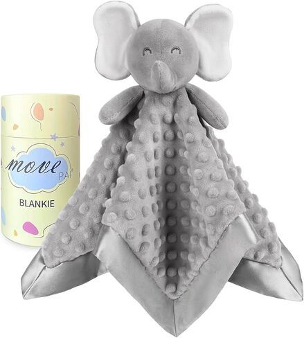 MOVEPAI Cow Loveys Security Blanket for Baby Boy Girl, 16" Soft Lovie for Babies, Snuggle Toy Stuffed Animal Gifts for Birthday Baby Shower in Kuwait