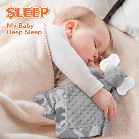 MOVEPAI Cow Loveys Security Blanket for Baby Boy Girl, 16" Soft Lovie for Babies, Snuggle Toy Stuffed Animal Gifts for Birthday Baby Shower in Kuwait