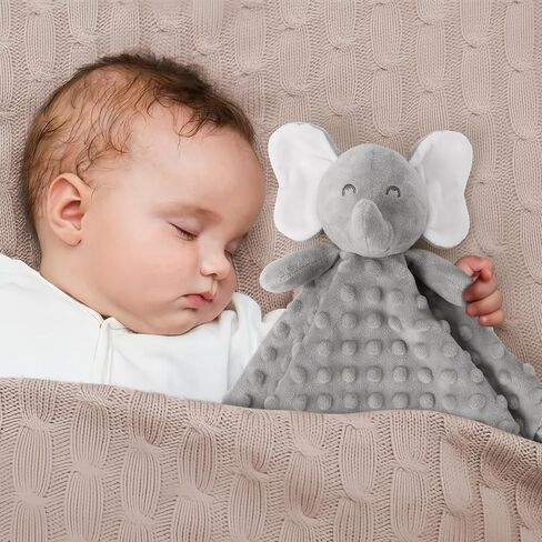 MOVEPAI Cow Loveys Security Blanket for Baby Boy Girl, 16" Soft Lovie for Babies, Snuggle Toy Stuffed Animal Gifts for Birthday Baby Shower in Kuwait