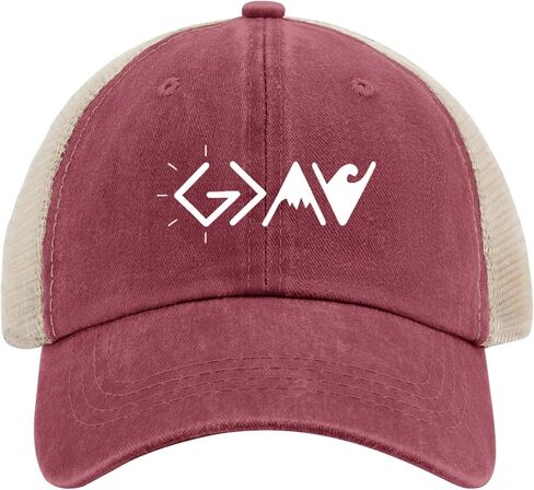 God is Greater Than The Highs and Lows Hat Gym Hat Pigment Khaki02 Womens Beach Hat Gifts for Men Golf Caps in Kuwait
