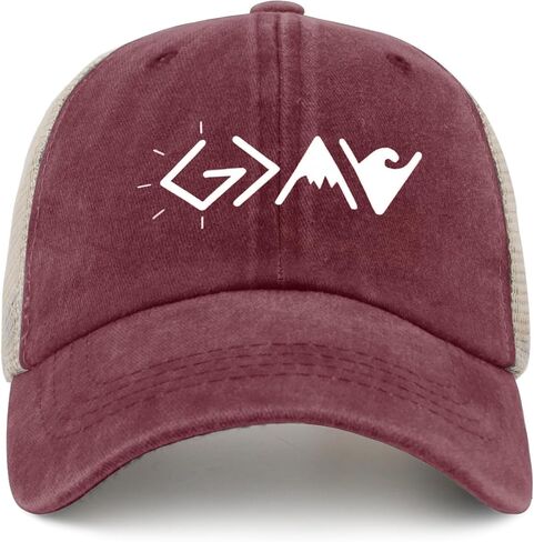 God is Greater Than The Highs and Lows Hat Gym Hat Pigment Khaki02 Womens Beach Hat Gifts for Men Golf Caps in Kuwait