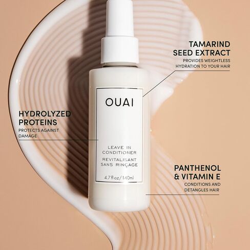 OUAI Leave In Conditioner & Heat Protectant Spray - Prime Hair for Style, Smooth Flyaways, Add Shine and Use as Detangling Spray - No Parabens, Sulfates or Phthalates (4.7 oz) in Kuwait